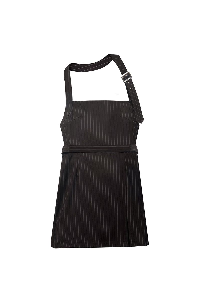 MEOW CROP MINI DRESS / BROWN