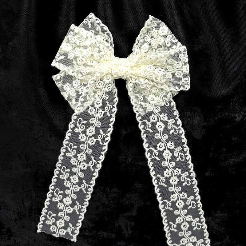 Lace Ribbon Gym Sack [Black]