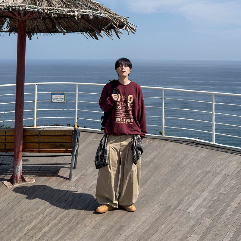 Cipher Print Oversized Sweatshirt
