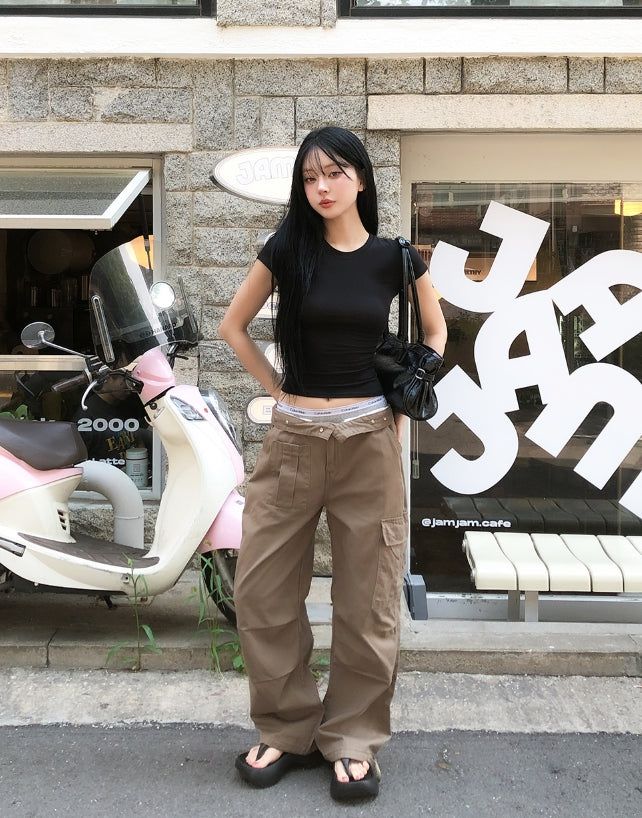 Cont Parachute Adjust Cargo Pants