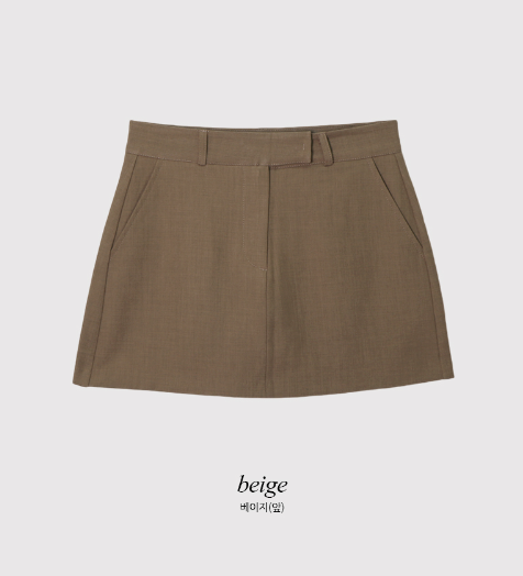 Classic Basic Mini Skirt (3color)