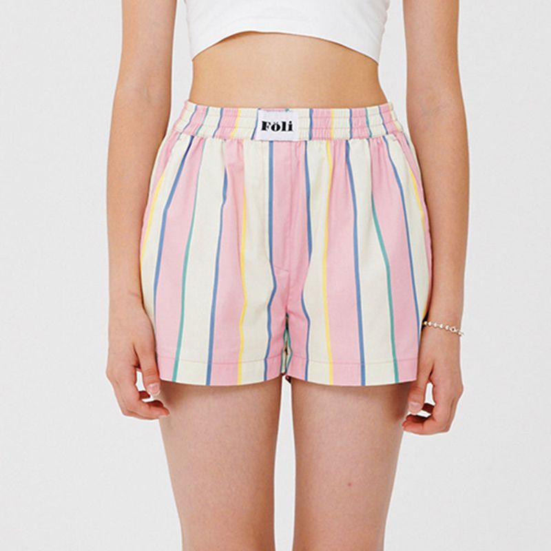 Foli(フォリー)の「(W) Creamy Stripe PJ Shorts(Pants)」