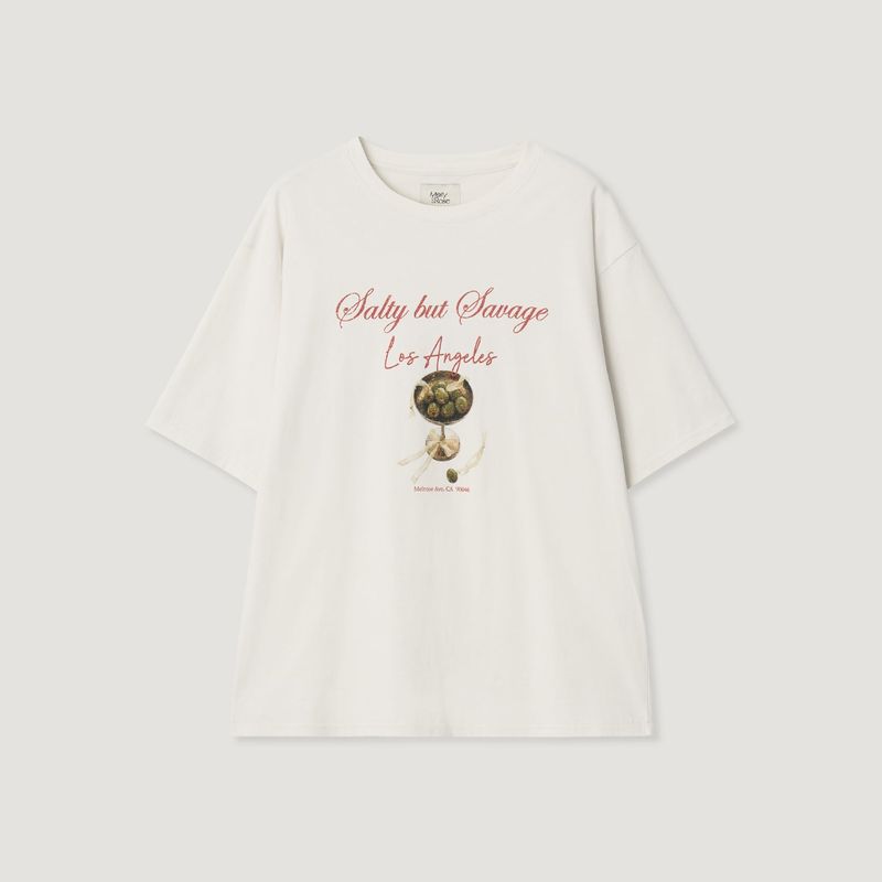 Olive Graphic Oversized T-shirt