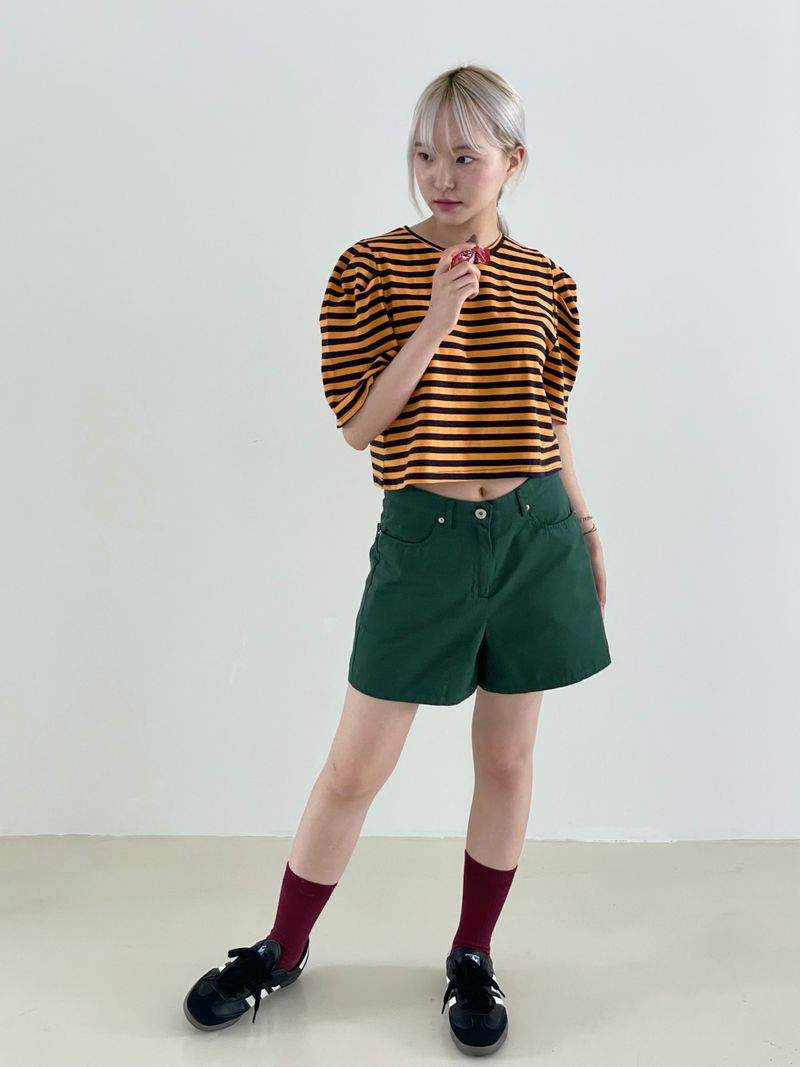 Garni puff stripe T