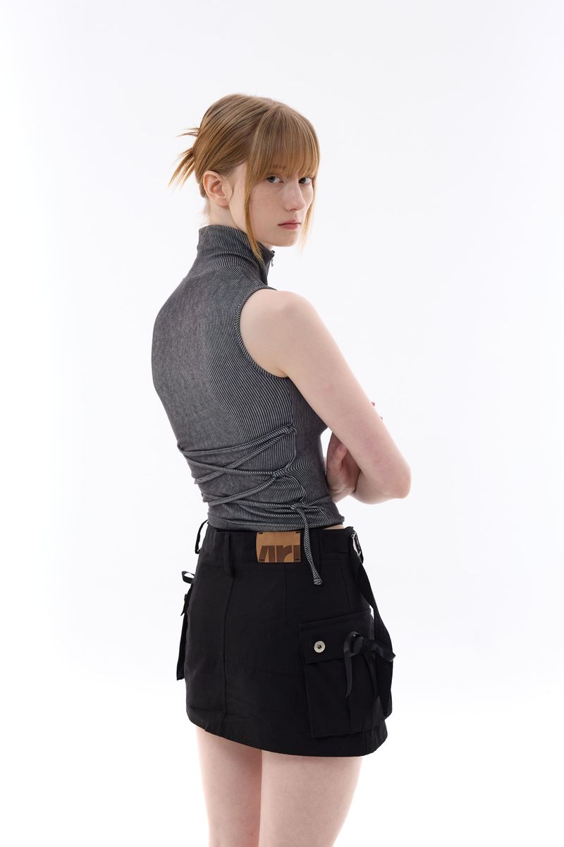 JOSEE HALF ZIP-UP / CHARCOAL