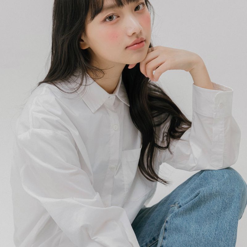 mellotory(メロートリー)の「 BASIC MELLOW EMBROIDERY SHIRT (WHITE)(Tops)」