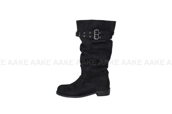 BELTED SUEDE LONG BOOTS