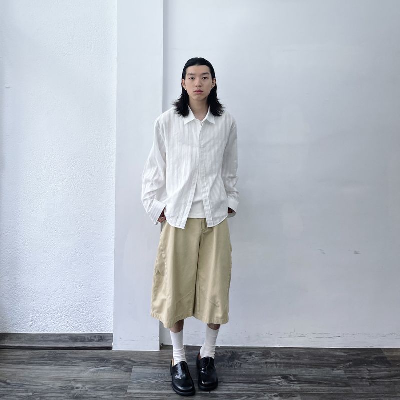 Sheer Stripe Relaxed Shirt
