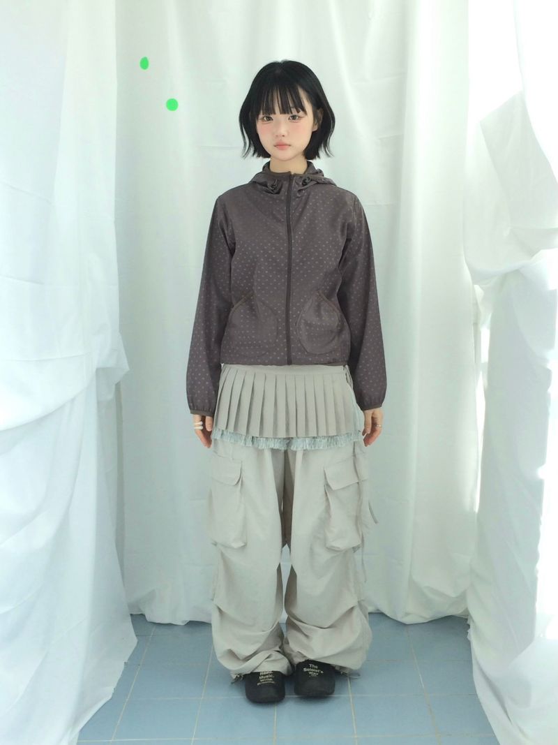 Soft terry dot windbreaker