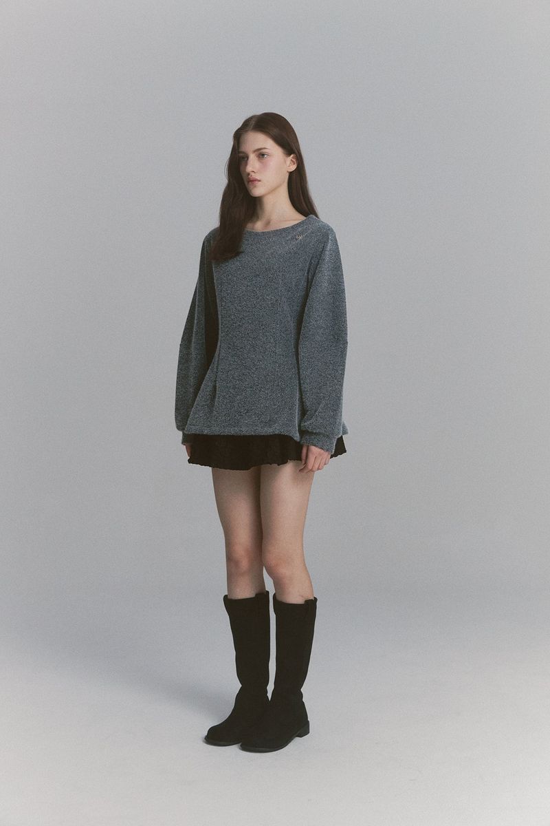 Angora Flare Sweatshirt Charcoal