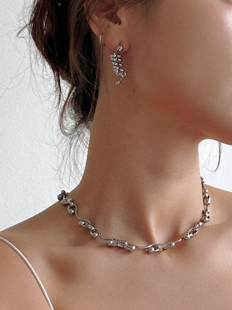 ball wave chain necklace