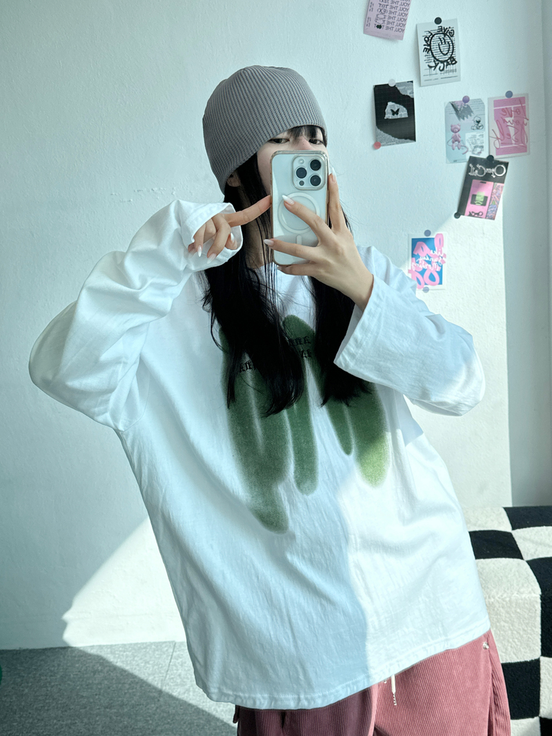 CCORTTI(コルッティ)の「BEFORE PRINT LONG SLEEVE T-SHIRT🖤💚🩷🤍 - 4 COLORS(Tops)」