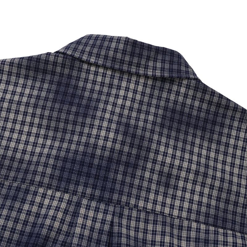 Leon vintage washing checkered shirt