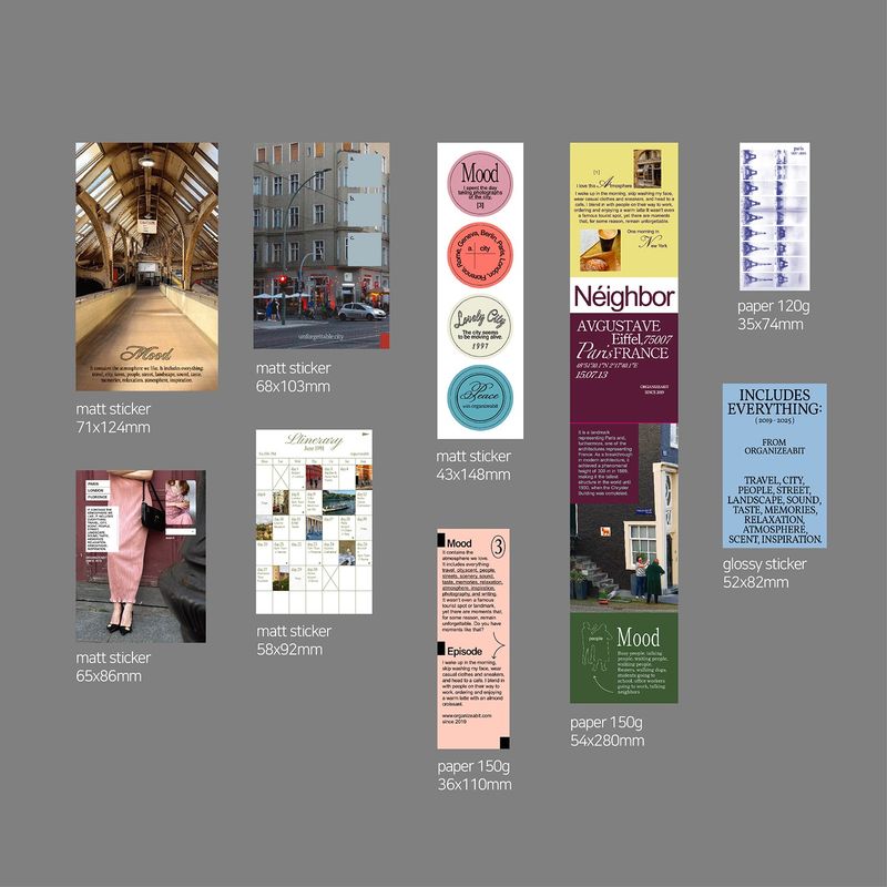 oab mood pack4 / scrap sticker set