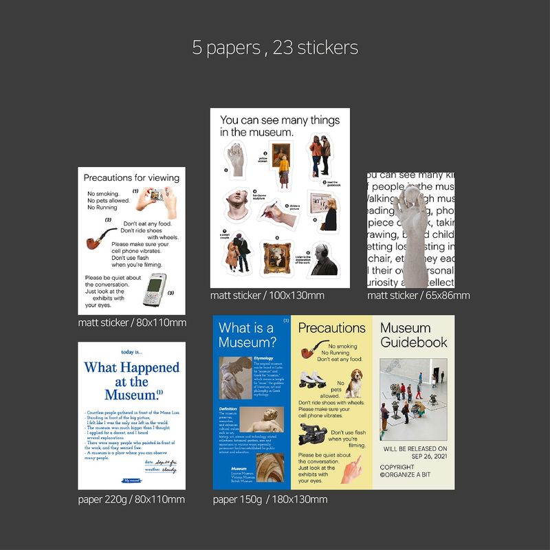 oab museum pack / scrap sticker set
