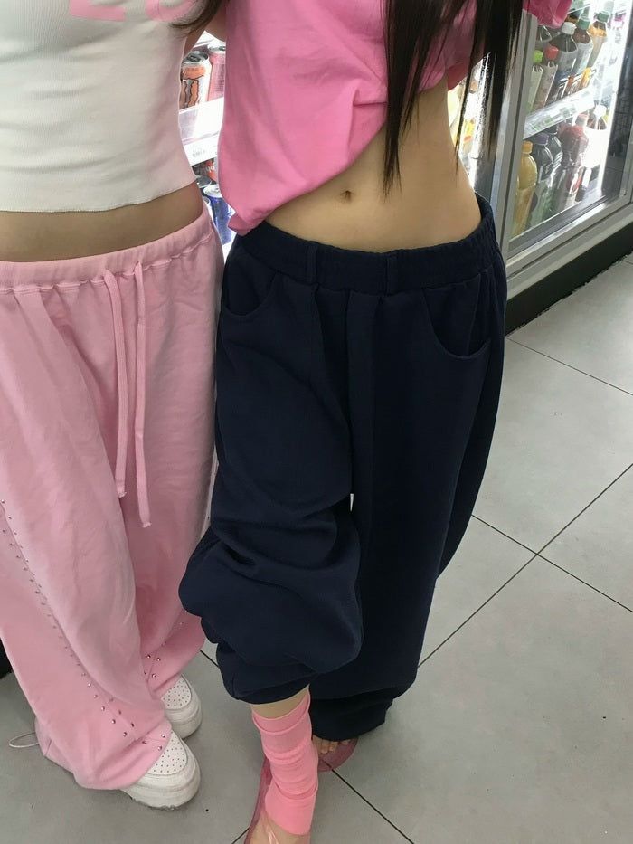 Puff Navy Pants
