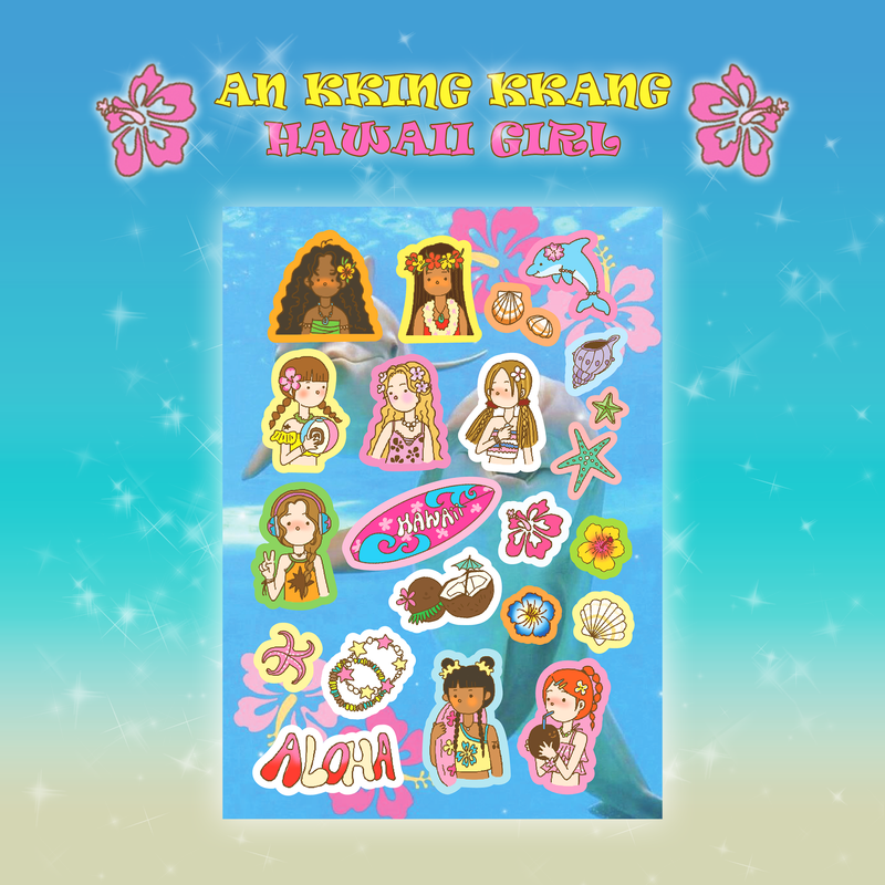 23room(23ルーム)の「hawaii girl sticker SET (2pcs)(Smartphone Accessories)」