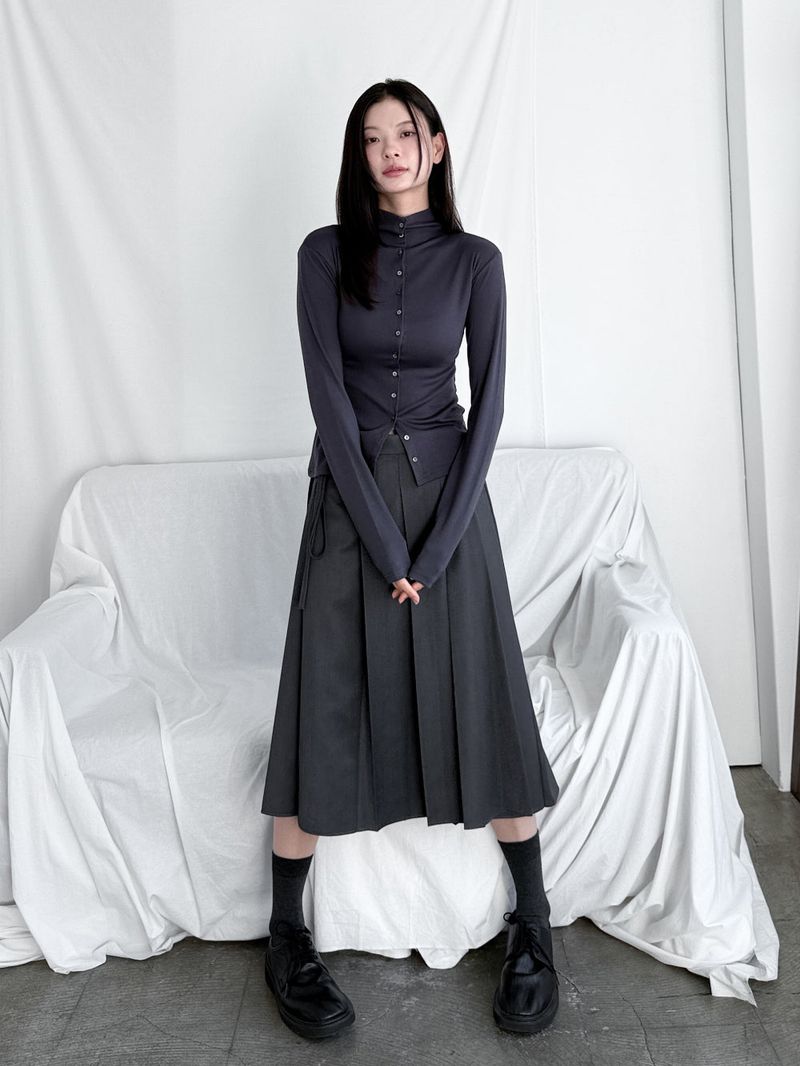 STRAP MIDI WRAP SKIRT