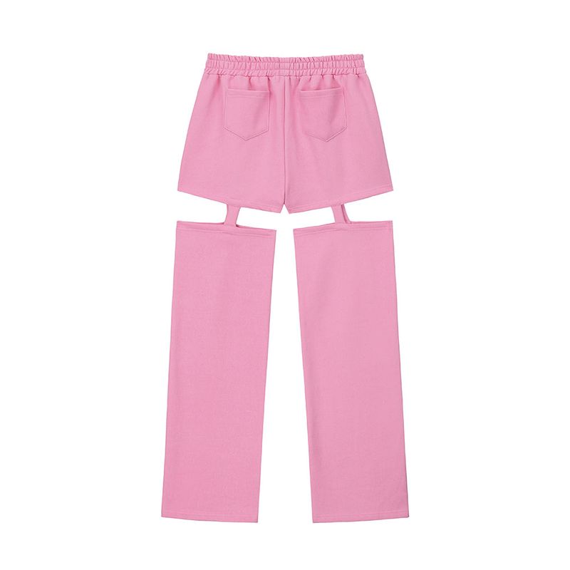 0 7 cut out emoji pants - PINK