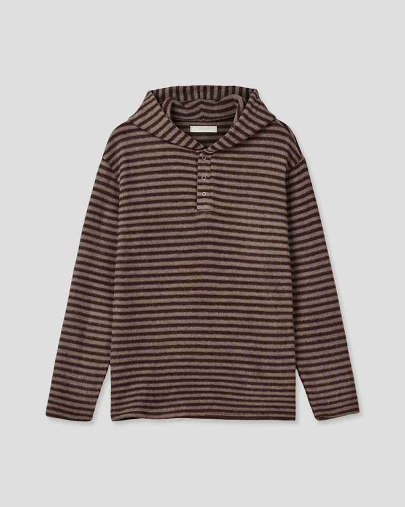 Labeni Striped Brushed Hoodie