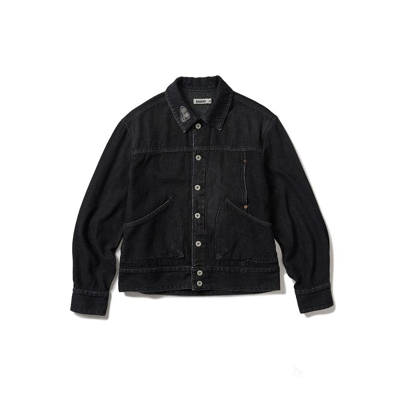 karactor(カラクター)の「Sphinx denim short trucker jacket / Canvas black(Jackets/Outerwear)」