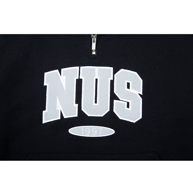 Huke x Nus. ハーフジップアップ(BLACK)