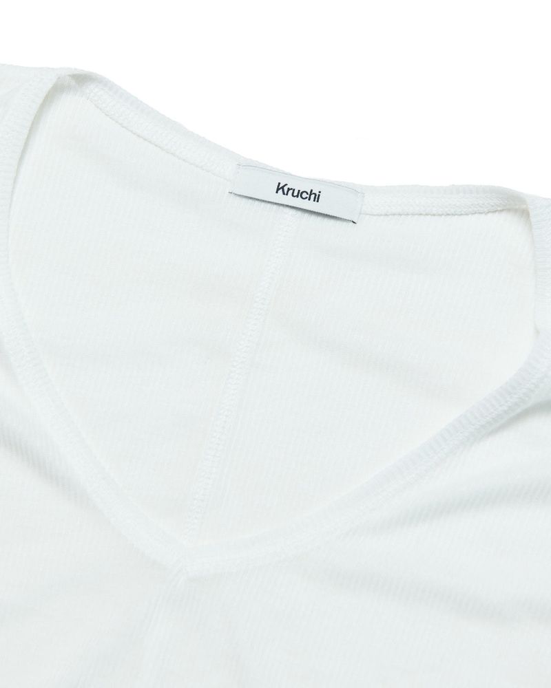 Vネックロングスリーブトップ (WHITE) ウィンメンズ