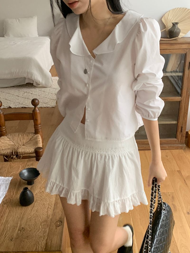 [MADE] Versi lace frill mini skirt