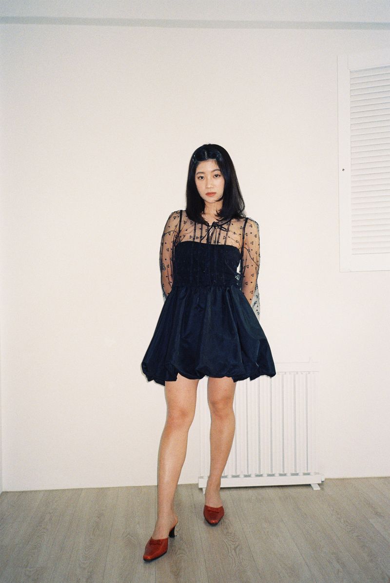 CLOUD TULLE DRESS _BLACK