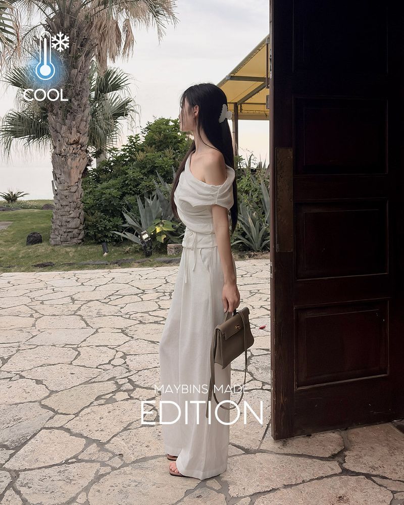 MAYBINS（メイビンス）の「MADE。Mael one‑shoulder top & pants set（Setup）」