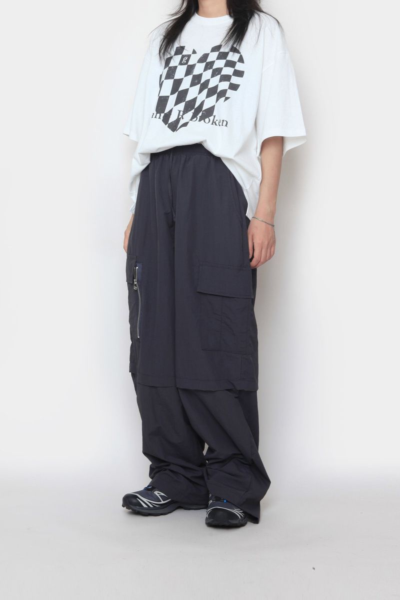 back zipper nylon cargo pants