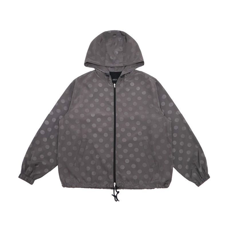 Dot Hoodie Windbreaker (charcoal)