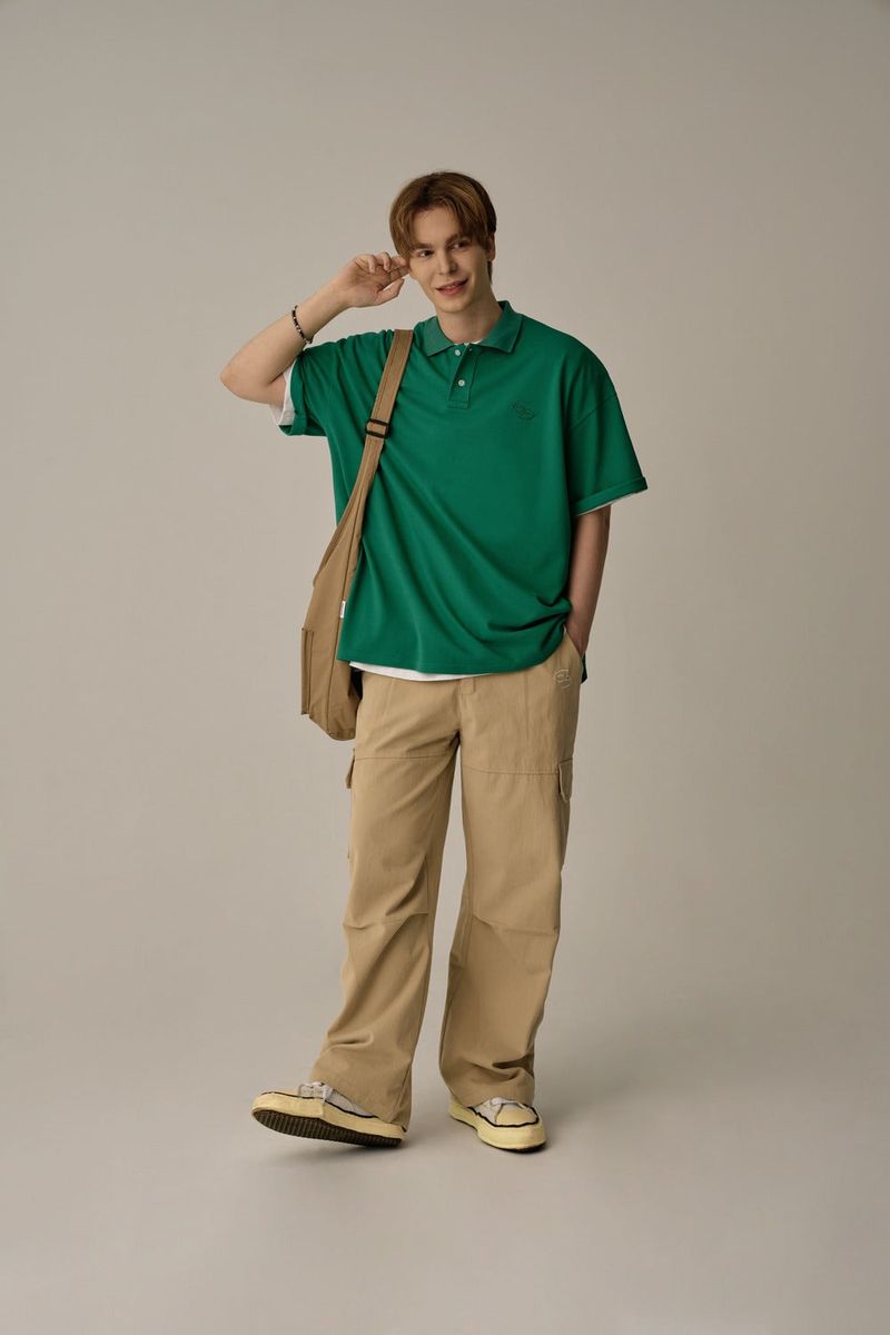 SUEDE COTTON CARGO PHANTS (BEIGE)