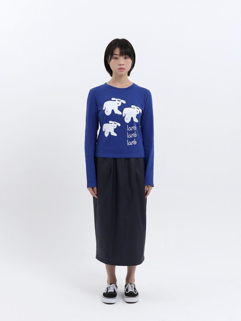BASIC SAFARI POLY SKIRT (NAVY)