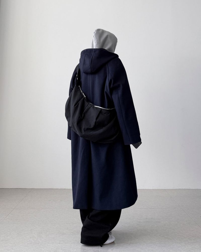 Evelyn Wool Hood Coat