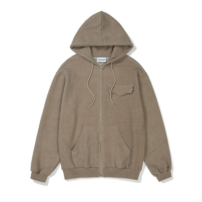 ピグメントヘビージップアップパーカー / Pigment Heavy Hood Zip-Up [COCOA]