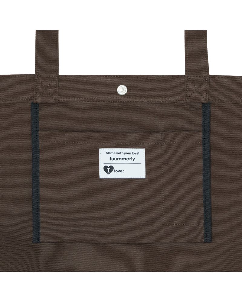 Heart Logo bag big ver. - Brown