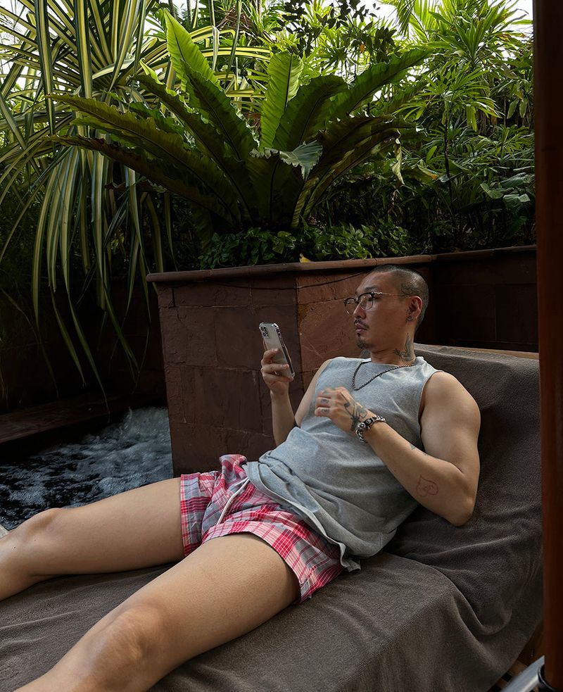 [UNISEX] Patterned Trinkled Short Shorts