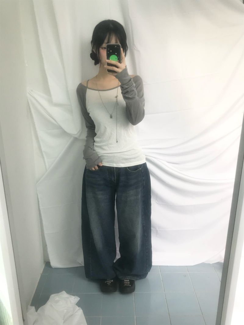 Curved incision balloon pants