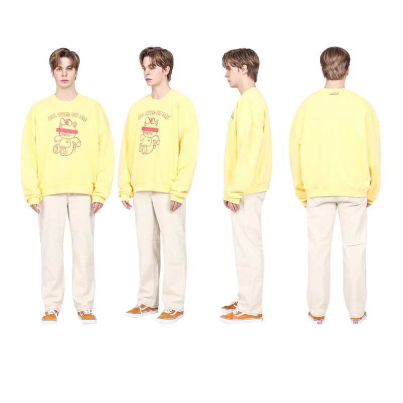 スウェットシャツ / All eyes on me sweatshirt - YELLOW