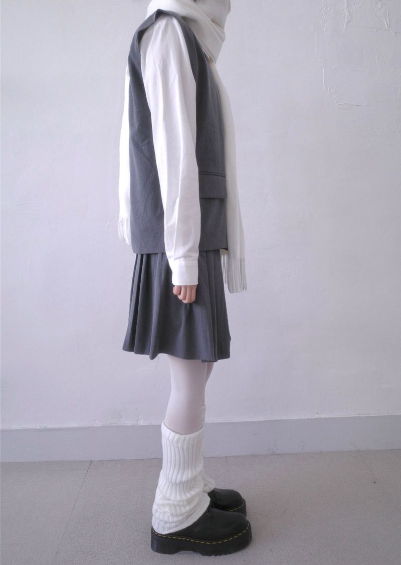 Saco Preppy Vest Two Piece (2Color)