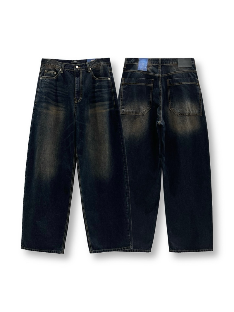 Amber Washed Denim Pants (S, M, L)