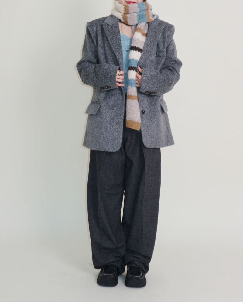 Winter Alpaca Formal Single Jacket (Wool Jacket) (Lining 2 Ounces)