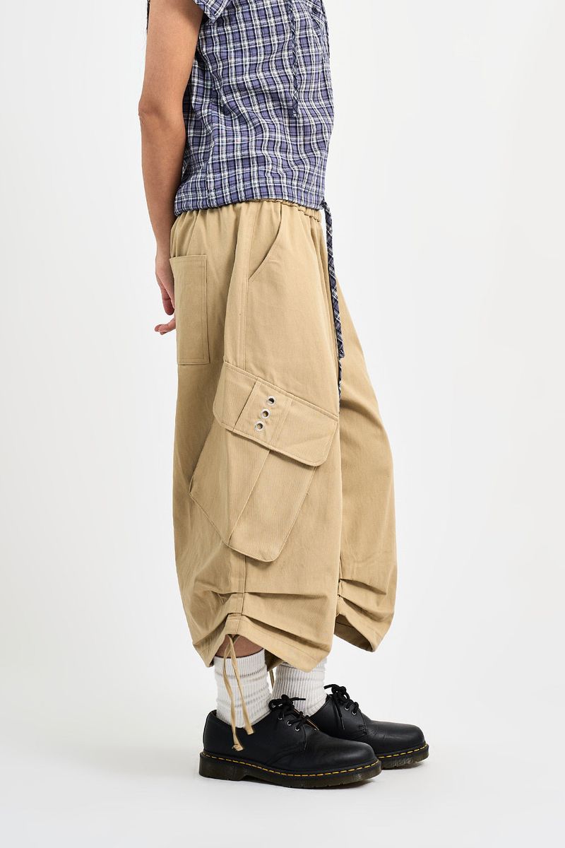 String Balloon Bermuda Pants