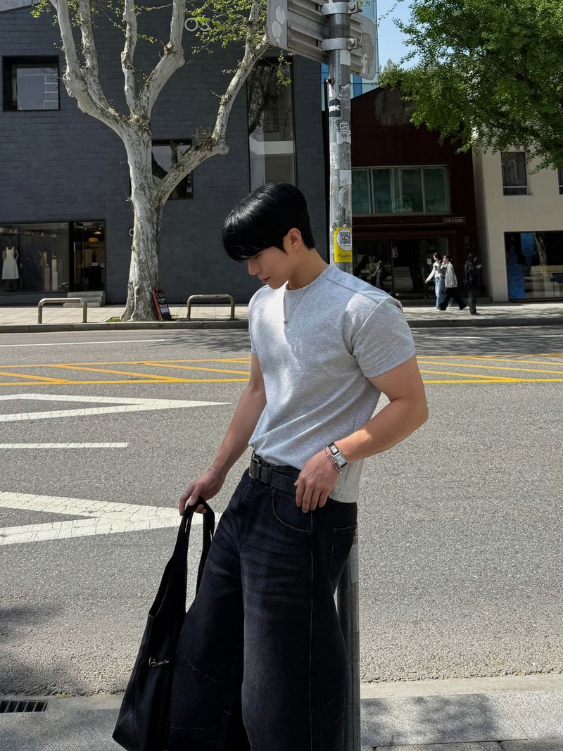 Shoulder ponte muscle short sleeve