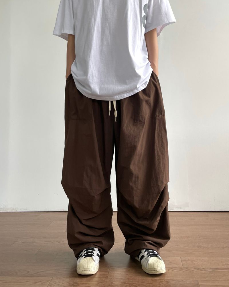 Ded Pintuck Nylon Pants