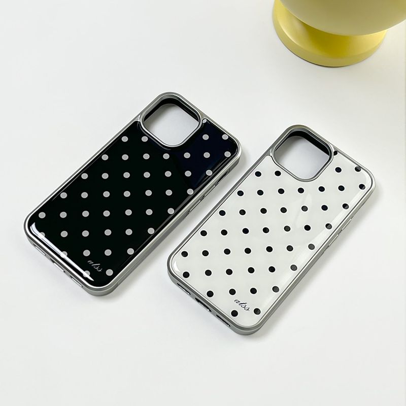 dot epoxy silver bumper case(black)