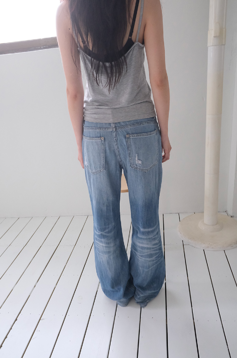 washing demage jean
