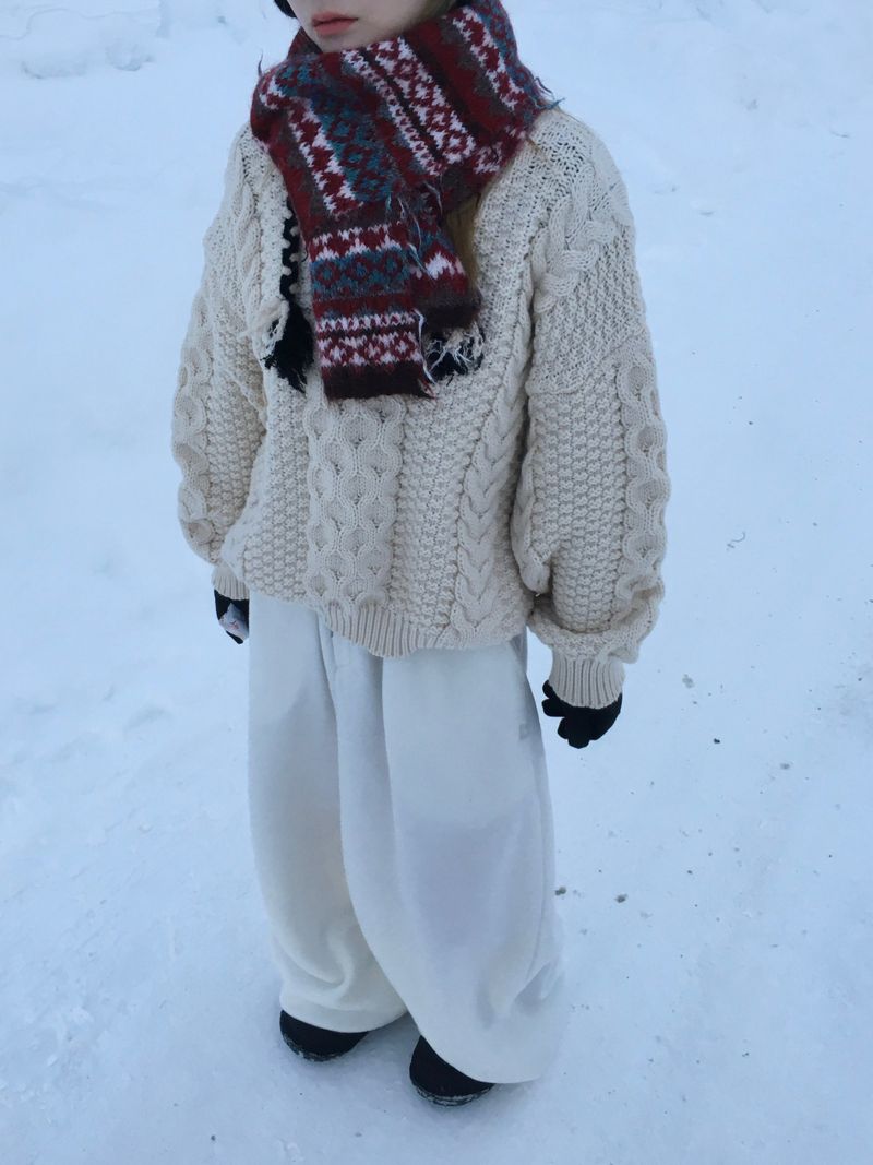 Bohemian Vintage Wool Muffler (4c)