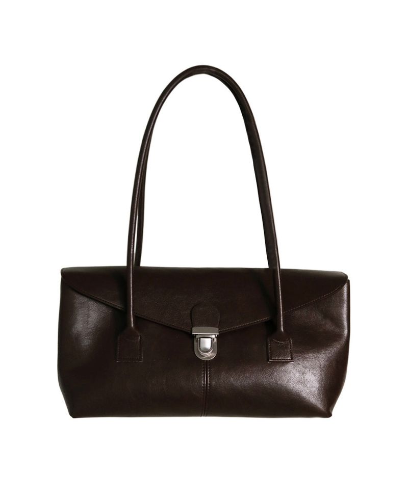 MADE_Arc Flap Long Handle Bag / MOCHA BROWN